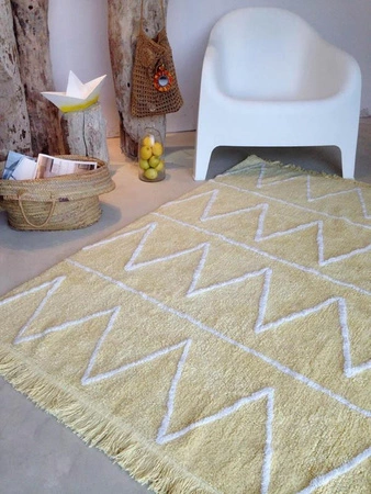 Lorena Canals Dywan bawełniany Hippy Yellow 120 x 160 cm