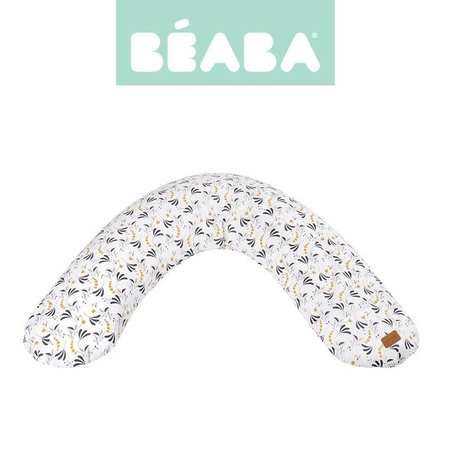 Beaba Ergonomiczna poduszka rogal dla kobiet w ciąży i karmiących Big Flopsy ™ Print Jersey Howell White