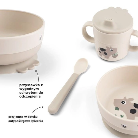 Done by Deer Pierwszy Zestaw Obiadowy Foodie Tiny Farm Sand