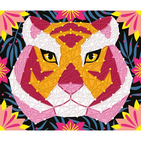 Zestaw kreatywny Przeplatanka 3D String art Zwierzęta dżungli 8+, Janod