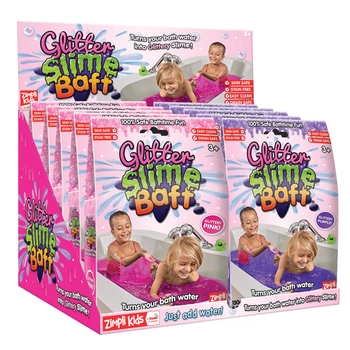 Display 10 szt., zestaw do robienia glutów, Slime Baff Glitter, fioletowy/różowy, 3+, Zimpli Kids