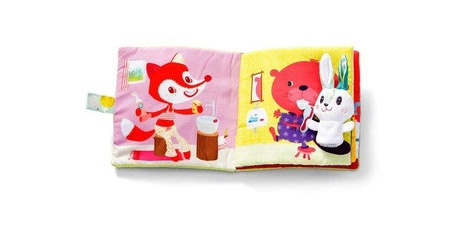 LILLIPUTIENS Książeczka z mini-pacynką wielofunkcyjna Królik dentysta 12 m+