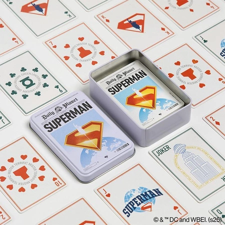 Superman Playing Cards in a Tin / Superman karty do gry w ozdobnej puszce