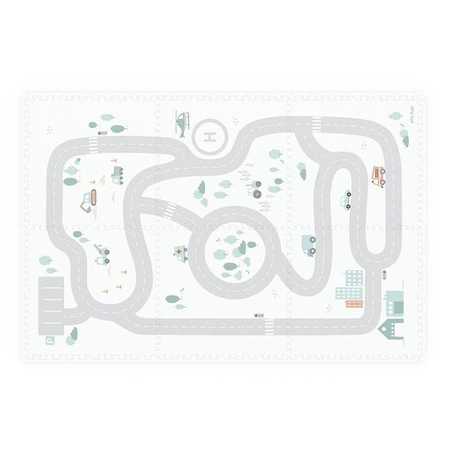 Play&Go Dwustronna Mata Piankowa EEVAA 3w1 Roadmap / Icons
