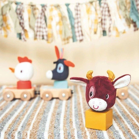 LILLIPUTIENS Zestaw 3 drewnianych pojazdów Farma 12+