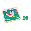 Puzzle drewniane Kurka Henrieta 9 el., 18 m+, Janod