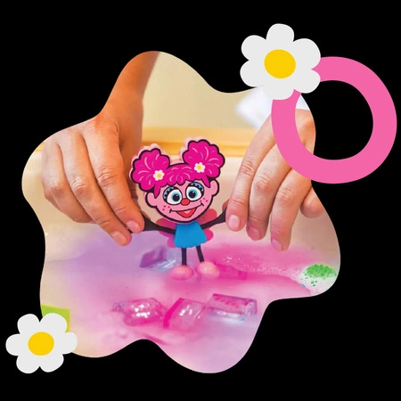 Glo Pals, Postać do kąpieli Abby - zestaw z dwiema kostkami sensorycznymi świecącymi w wodzie