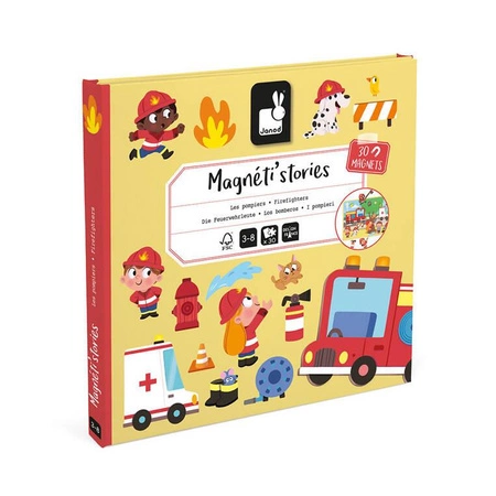 Magnetyczna układanka Strażacy Magneti'stories 3+, Janod