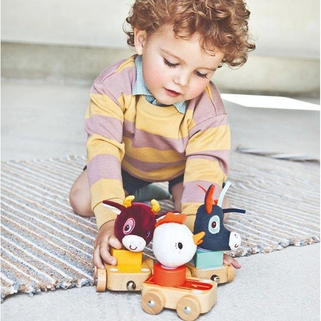 LILLIPUTIENS Zestaw 3 drewnianych pojazdów Farma 12+