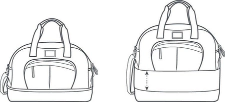 Beaba Torba dla mamy Amsterdam II z możliwością powiększenia do rozmiaru XXL blue marine