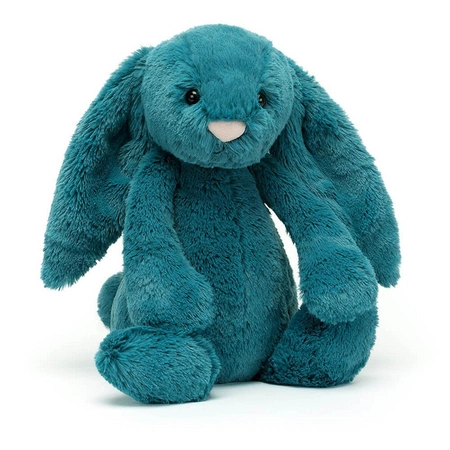 JellyCat Bashful Królik turkusowy 31 cm