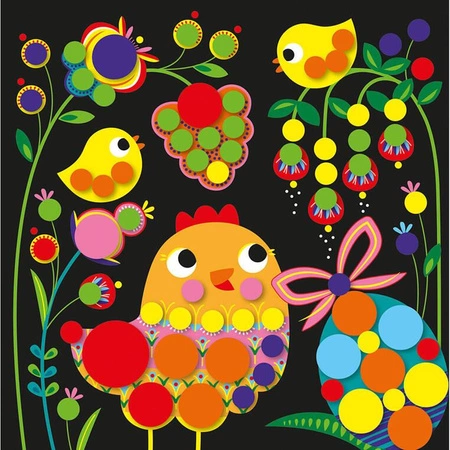 Zestaw kreatywny Okrągłe naklejki My arts & crafts 3+, Janod