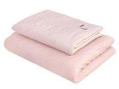 Pościel dziecięca Junior z wypełnieniem 100x150 cm dwustronna różowy&piaskowy PIAPIMO