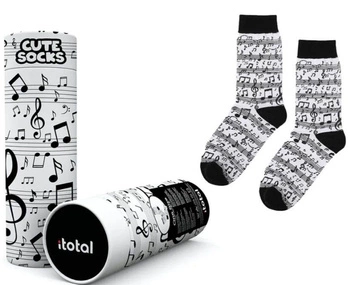 Skarpetki bawełniane z nutami