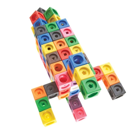 Klocki, Kostki matematyczne, Zestaw edukacyjny 200 szt. - MathLink Cubes