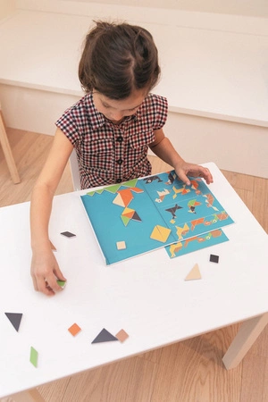 Scratch, magnetyczna układanka - kształty i kolory Tangram
