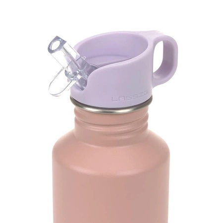 Lassig Bidon ze stali nierdzewnej z ustnikiem i uchwytem 500 ml Pattern Party Rose/lilac