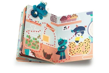 LILLIPUTIENS Książeczka przygodowa z mini-przytulanką kartonowa „Marius superbohater” 2 l+