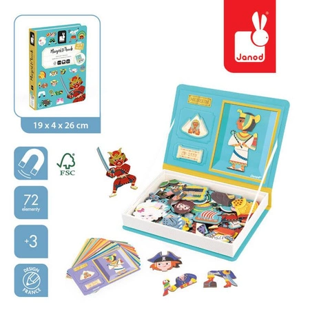 Magnetyczna układanka Historia Magnetibook 3-8 lat, Janod
