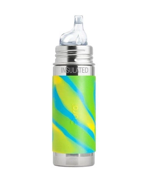 Termobutelka z ustnikiem niekapkiem 260 ml, niebieska swirl, Pura