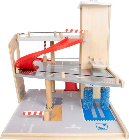 Parking dla dzieci garaż premium z myjnią, windą, stacją samochodów elektrycznych, stacją benzynową 11676- Small Foot, zabawki dla chłopców i dziewczynek