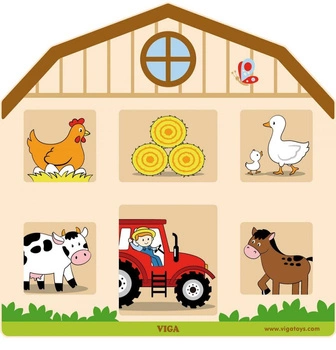 Układanka panel ścienny - stodoła z zamknięciami