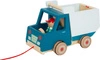 Samochód drewniany niebieska Wywrotka zabawka do ciągnięcia na sznurku 12348 Small Foot