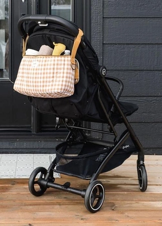 3 Sprouts Organizer Do Wózka Quilted Gingham Mustard Print