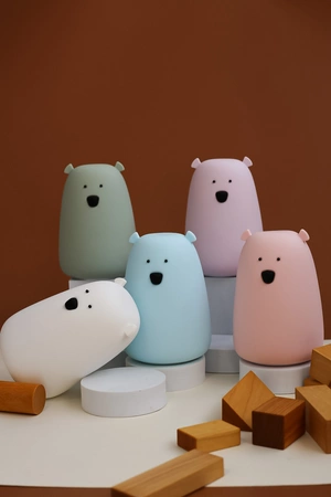 Miś Duży Lampka Silikonowa Szałwiowa