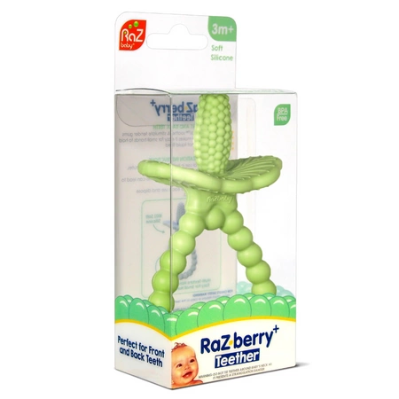 Gryzak silikonowy Soczysta Malina Plus, zielony, RazBaby