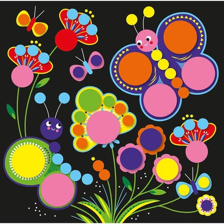 Zestaw kreatywny Okrągłe naklejki My arts & crafts 3+, Janod