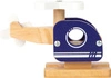 Drewniany granatowy helikopter 12287-Small Foot, samoloty dla dzieci