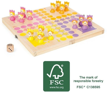 Gra planszowa typu chińczyk Korona 11105- Small foot, zabawki dla trzylatki