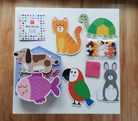 Mój pierwszy zestaw artystyczny Apli Kids - Pompony