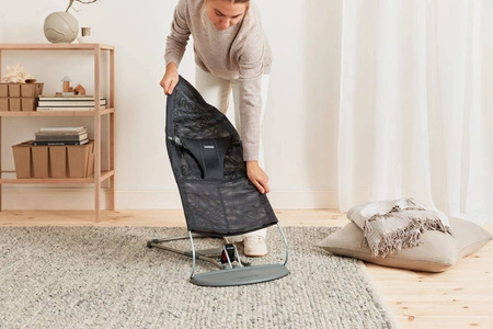 BABYBJORN - leżaczek BLISS MESH - Antracytowy + Zabawka Googly Eyes Pastels