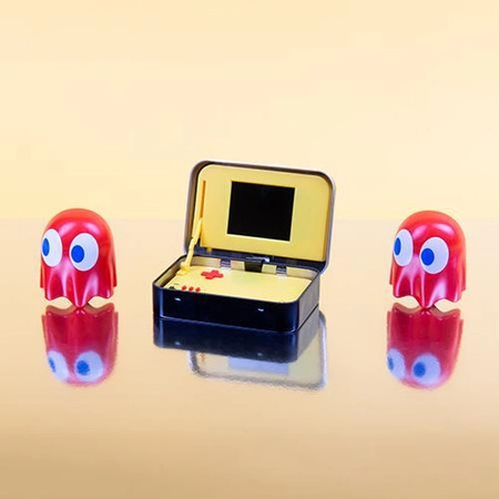 retro konsola Pac-man w ozdobnej puszce