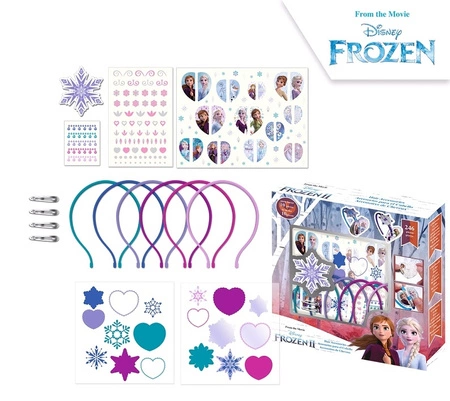 Zestaw do tworzenia ozdób do włosów Frozen 246 elementów WD21623