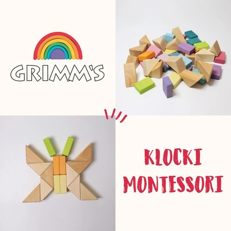 Układanka drewniana w ramce Pastel Duo Grimm’s