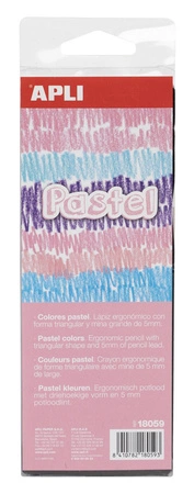 Kredki ołówkowe Jumbo Apli Kids - Pastel