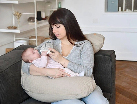 Beaba Ergonomiczna poduszka rogal dla kobiet w ciąży i karmiących Big Flopsy ™ Fleur de coton Linen