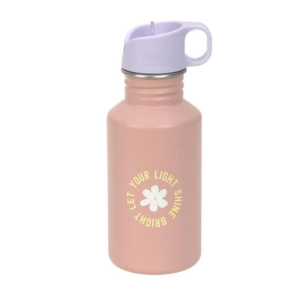 Lassig Bidon ze stali nierdzewnej z ustnikiem i uchwytem 500 ml Pattern Party Rose/lilac