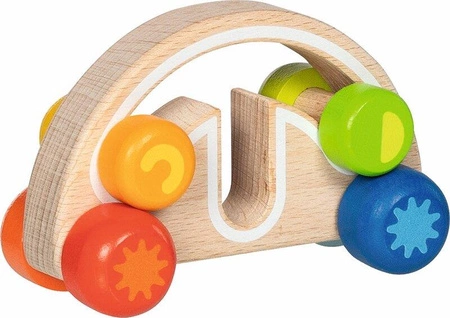 Drewniane autko do rączki Twirly-wirly 55849 Goki zabawki dla najmłodszych