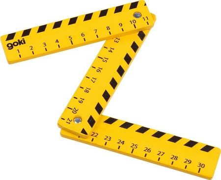 Drewniana miarka dla dzieci 30 cm składana 58402 Goki mały majsterkowicz