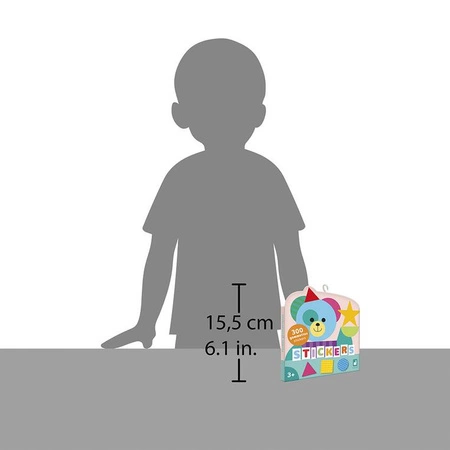 Janod Naklejki wielorazowe 300 szt. Figury geometryczne 3+