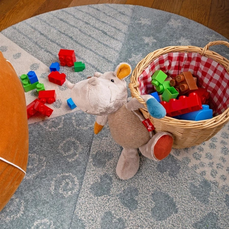 Pierwsza przytulanka Hipopotam patchworkowa maskotka zabawka dzieci sigikid