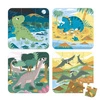Puzzle progresywne w walizce Dinozaury 4 układanki – 6, 9, 12 i 16 elementów 2+, Made in France, Janod (stary indeks: J02657)