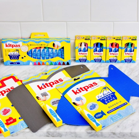 Kredki do malowania w wannie, zestaw 3 szt., muszla, Kitpas