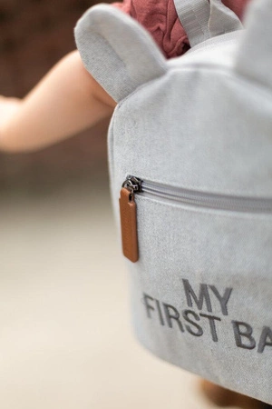 Childhome Plecak dziecięcy My First bag Kanwas Szara