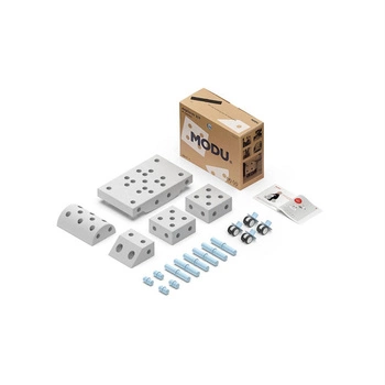MODU Explorer kit 8in1 - Kreatywne klocki rozwijające motorykę dużą, niebieski