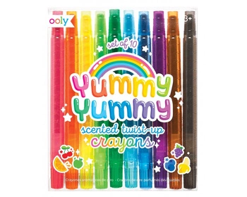 Kredki Świecowe, Pachnące, Wykręcane, Yummy Yummy  zestaw 10 szt. - Ooly
